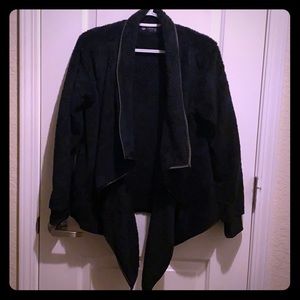 Black teddy sweater cardigan